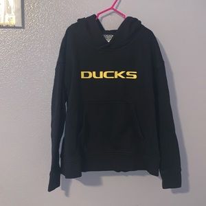 Oregon Ducks collegiate black hooded pullover sweatshirt